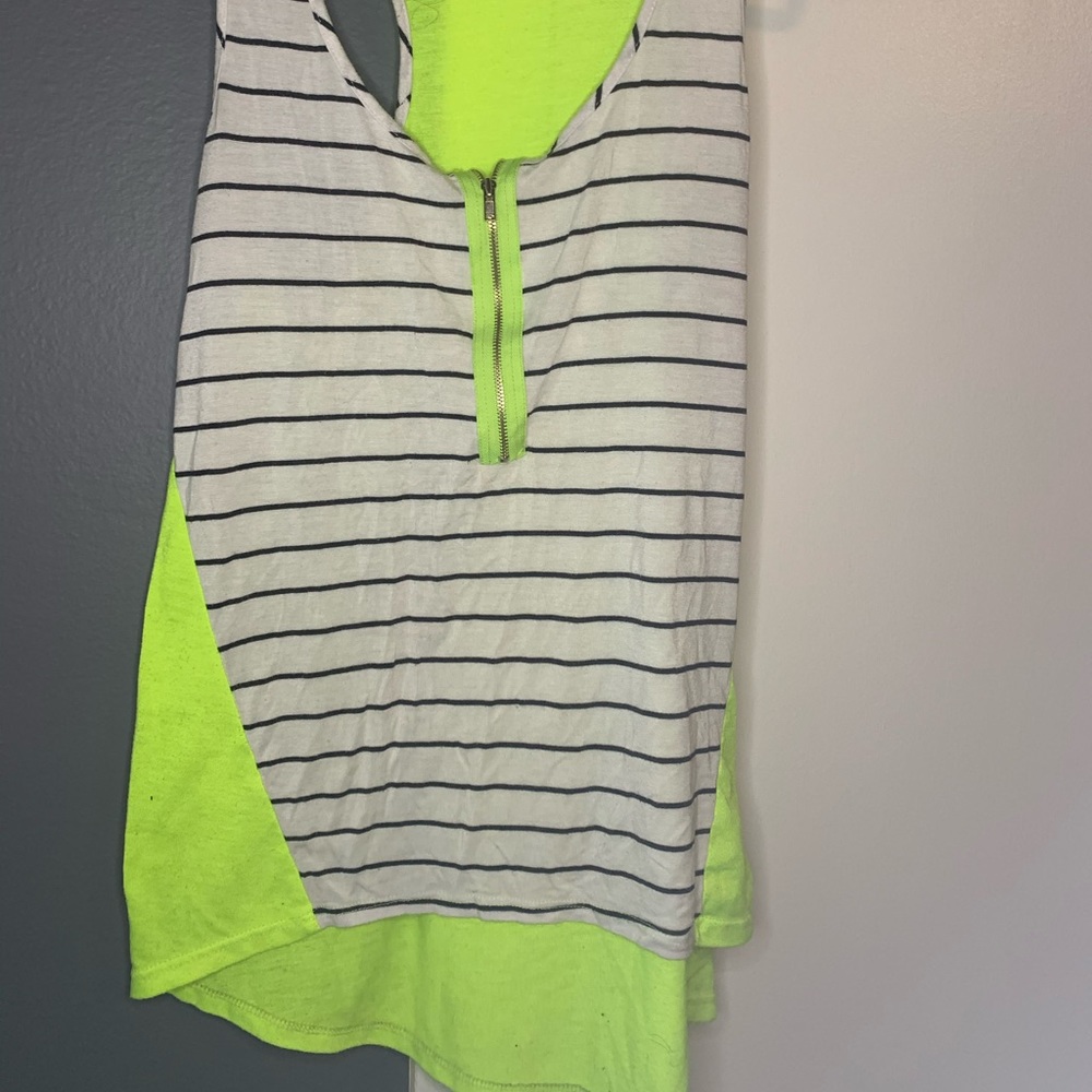 High low striped shirt